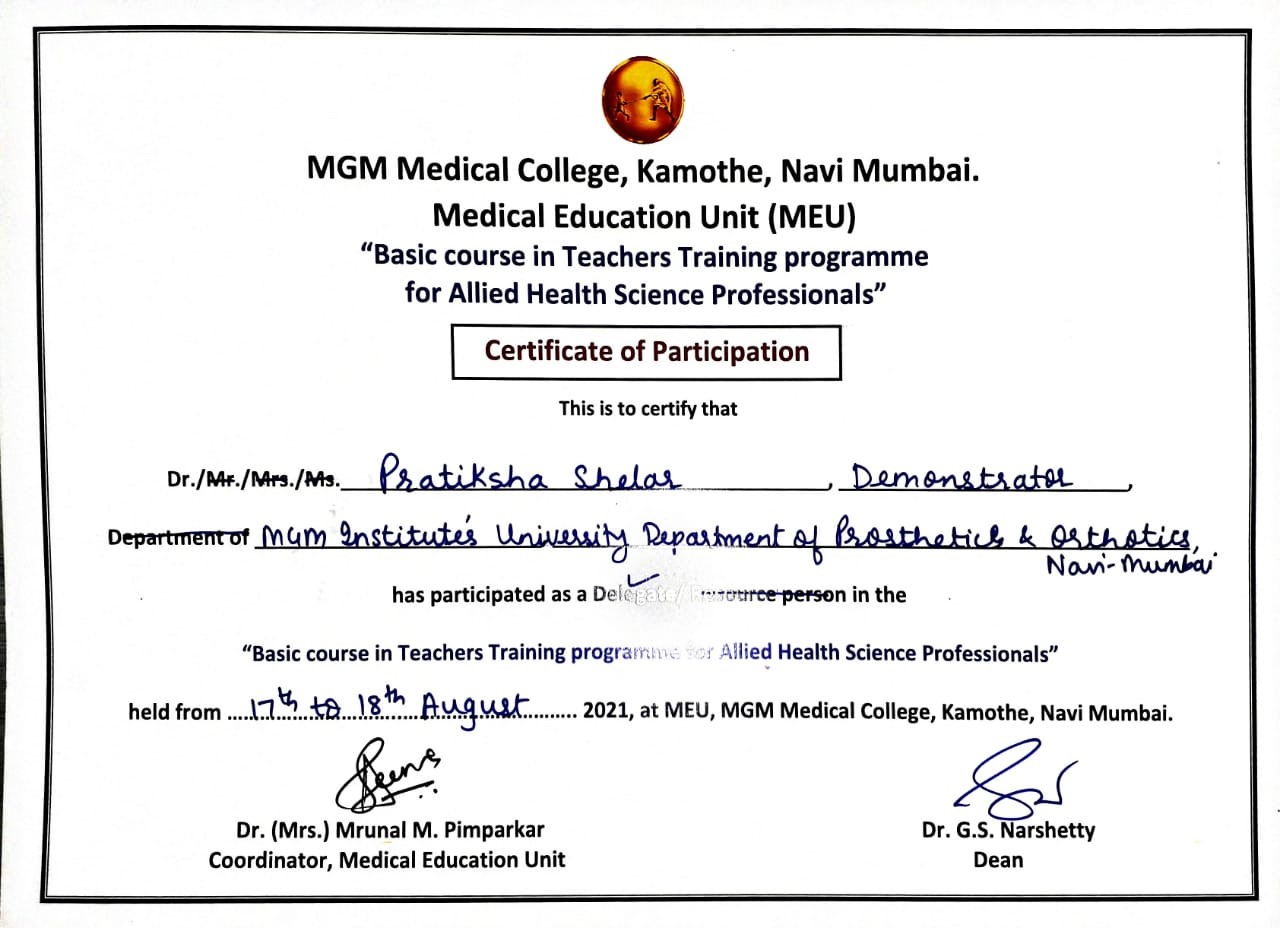 Mgmihs Udpo Faculty Development Program