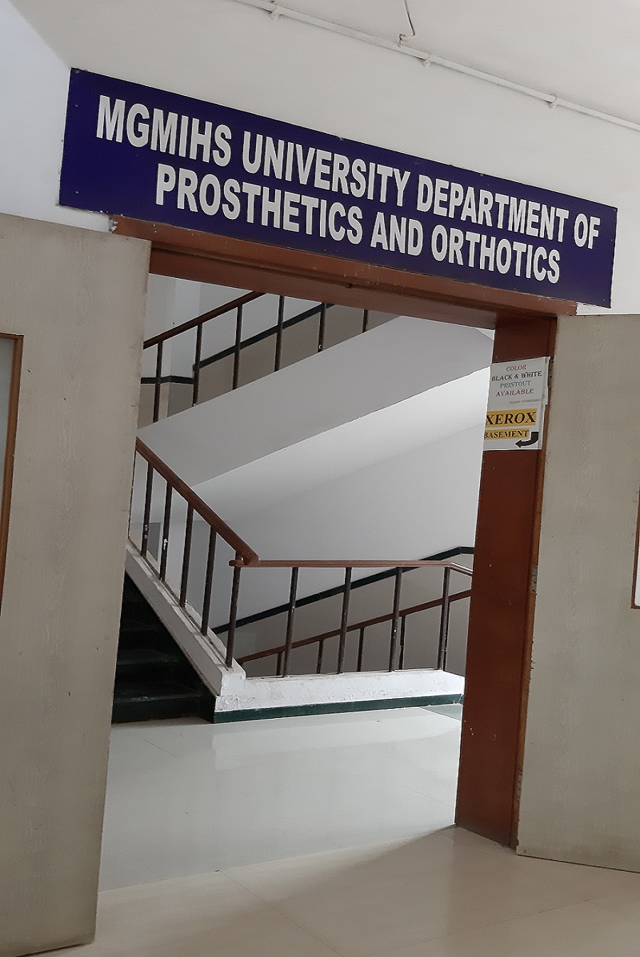 MGMIHS University Department of Prosthotics and Orthotics, Department Entrance Image